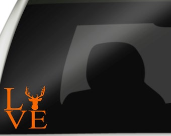 Love Hunting Car Truck Decal, Hunting Car Truck Decal, Deer Hunting Decal