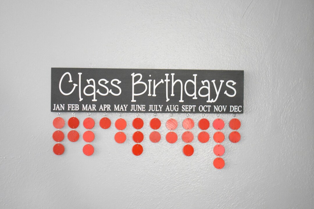 Class Birthday Sign, Classroom Birthday Sign, Teacher Gift, Teacher