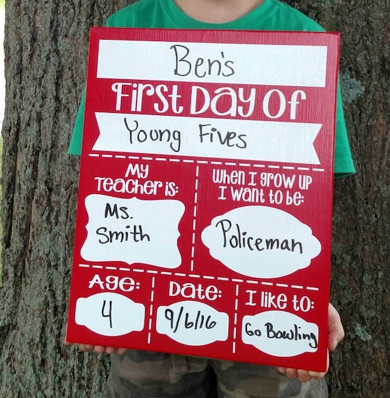 First And Last Day Of School Sign 1st Last Day Board Dry Etsy