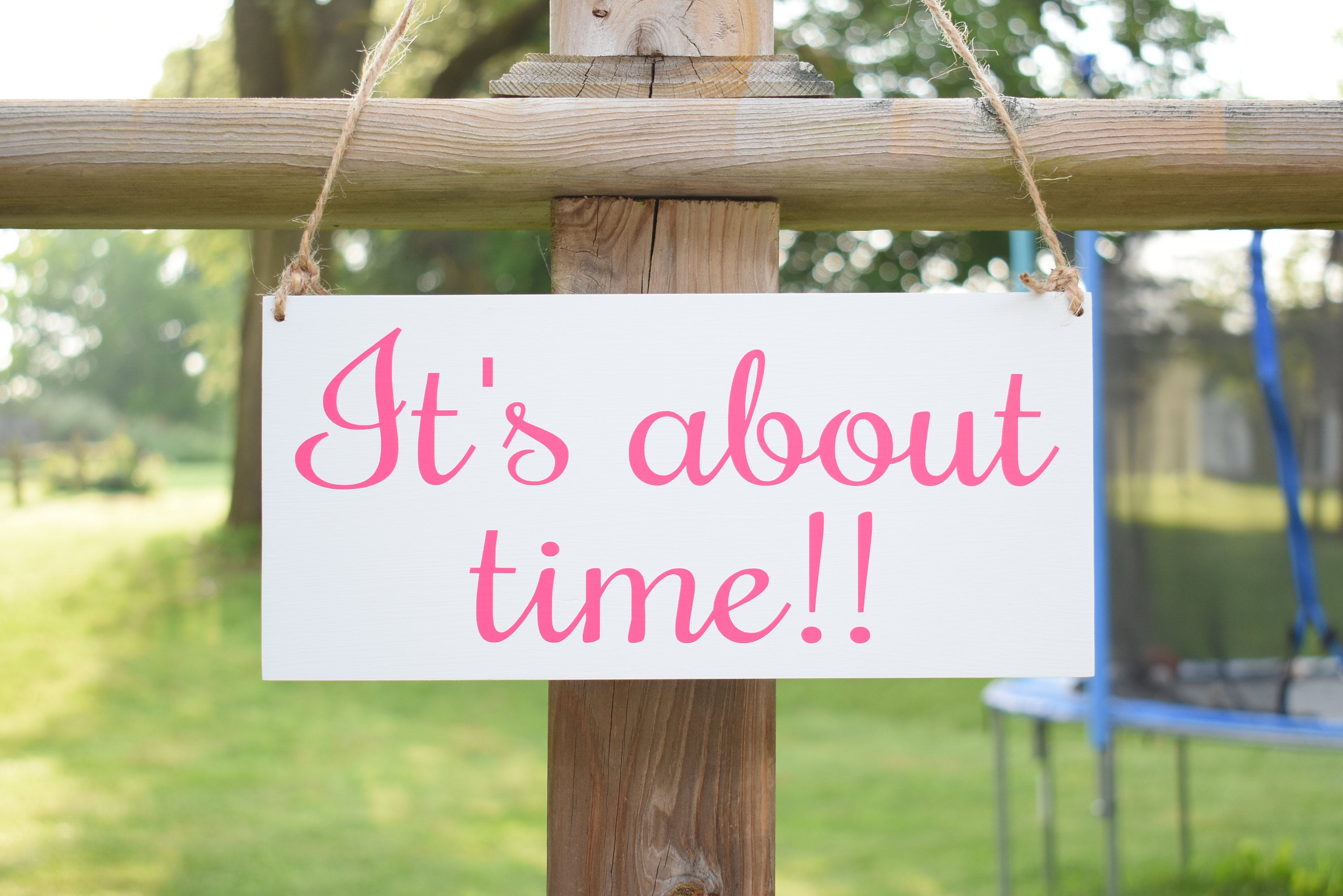 It's About Time! Wedding Sign, Ring Bearer Sign, Wedding Sign, Funny ...