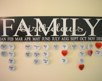 Family Birthdays Sign, Family Celebrations Sign, Birthday Sign