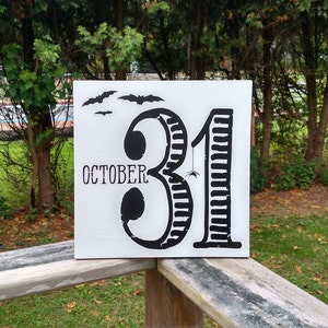 October 31st Halloween Sign, Halloween Decor image 2