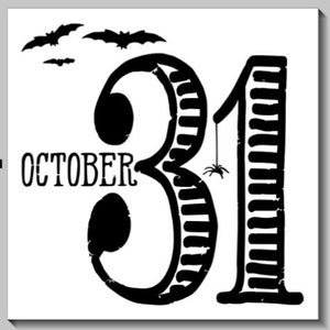 October 31st Halloween Sign, Halloween Decor image 3