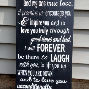 I Take you to be Sign - Established Sign - Wedding Sign - Wedding Vows