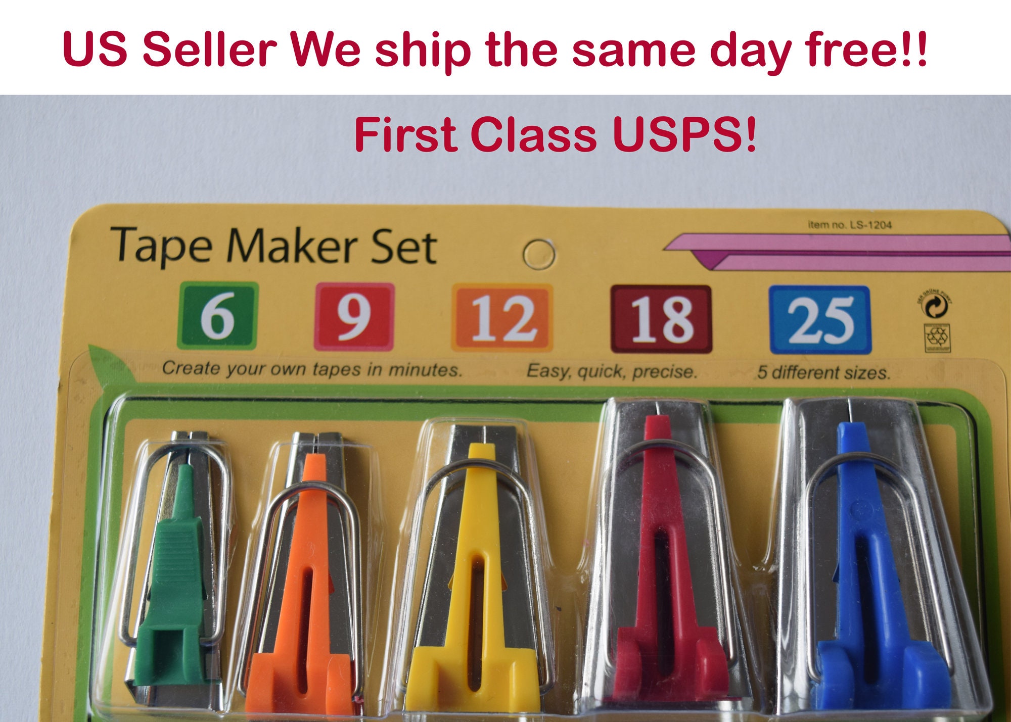 Bias Tape Maker 5 Set Fabric Tape Maker Erfüllen Sie alle Nähanforderungen um eine Vorspannung für das Quilten herzustellen Bias Tape Maker 5 Set Fabric Tape Maker Erfüllen Sie alle Nähanforderungen um eine Vorspannung für das Quilten herzustellen