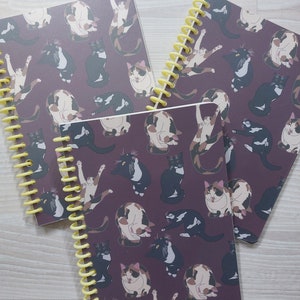 Cat notebook - A5 sized - Lined - 50 sheets - PVC cover