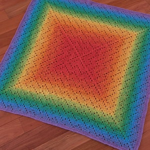 Crochet Baby Blanket Pattern / Tutorial: Rainbow Blanket Crochet Pattern, Rainbow Blanket, Baby Boy, Baby Girl Instant Download image 3