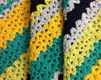 Crochet Baby Blanket Pattern / Tutorial: Think Spring Easy Baby Blanket Crochet Pattern, Baby Boy, Baby Girl - Instant Download