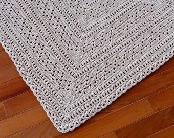 Crochet Rug Pattern, Crochet Pattern, Rug Pattern, Filet Crochet, Crochet Tutorial, Crochet Placemat, Instant Download