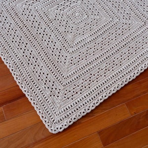 Crochet Rug Pattern, Crochet Pattern, Rug Pattern, Filet Crochet, Crochet Tutorial, Crochet Placemat, Instant Download