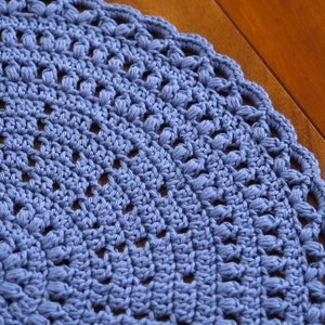 Crochet Placemat Pattern, Puff Stitch Placemat Pattern, Crochet Pattern, Crochet Tutorial, Circle Placemat, Filet Crochet, Instant Download image 1