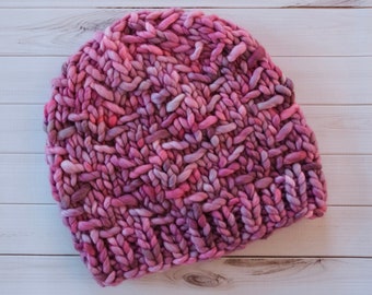 Knit Hat Pattern, Knit Hat, Knit Beanie Pattern, Slipped Stitch Pattern, Slipped Stitches, Knitting Pattern, Instant Download