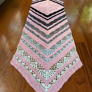 Crochet Pattern: Lace Crochet Shawl, Crochet Shawl Pattern, Lacy Crochet Shawl, Rectangular Shawl, Gradient Shawl - Instant Download