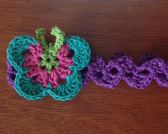 Crochet Headband Pattern / Tutorial: Crochet Butterfly Headband, Crochet Pattern, Crochet Butterfly Pattern - Instant Download