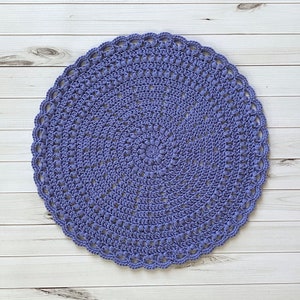 Crochet Placemat Pattern, Puff Stitch Placemat Pattern, Crochet Pattern, Crochet Tutorial, Circle Placemat, Filet Crochet, Instant Download image 4