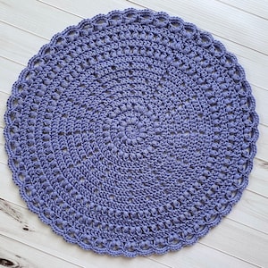 Crochet Placemat Pattern, Puff Stitch Placemat Pattern, Crochet Pattern, Crochet Tutorial, Circle Placemat, Filet Crochet, Instant Download image 2