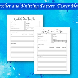 Knitting and Crochet Planner PDF, Knitting Journal, Printable Crochet Planner, Yarn Craft Planner, PDF Download image 9