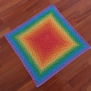 Crochet Baby Blanket Pattern / Tutorial: Rainbow Blanket Crochet Pattern, Rainbow Blanket, Baby Boy, Baby Girl Instant Download image 5