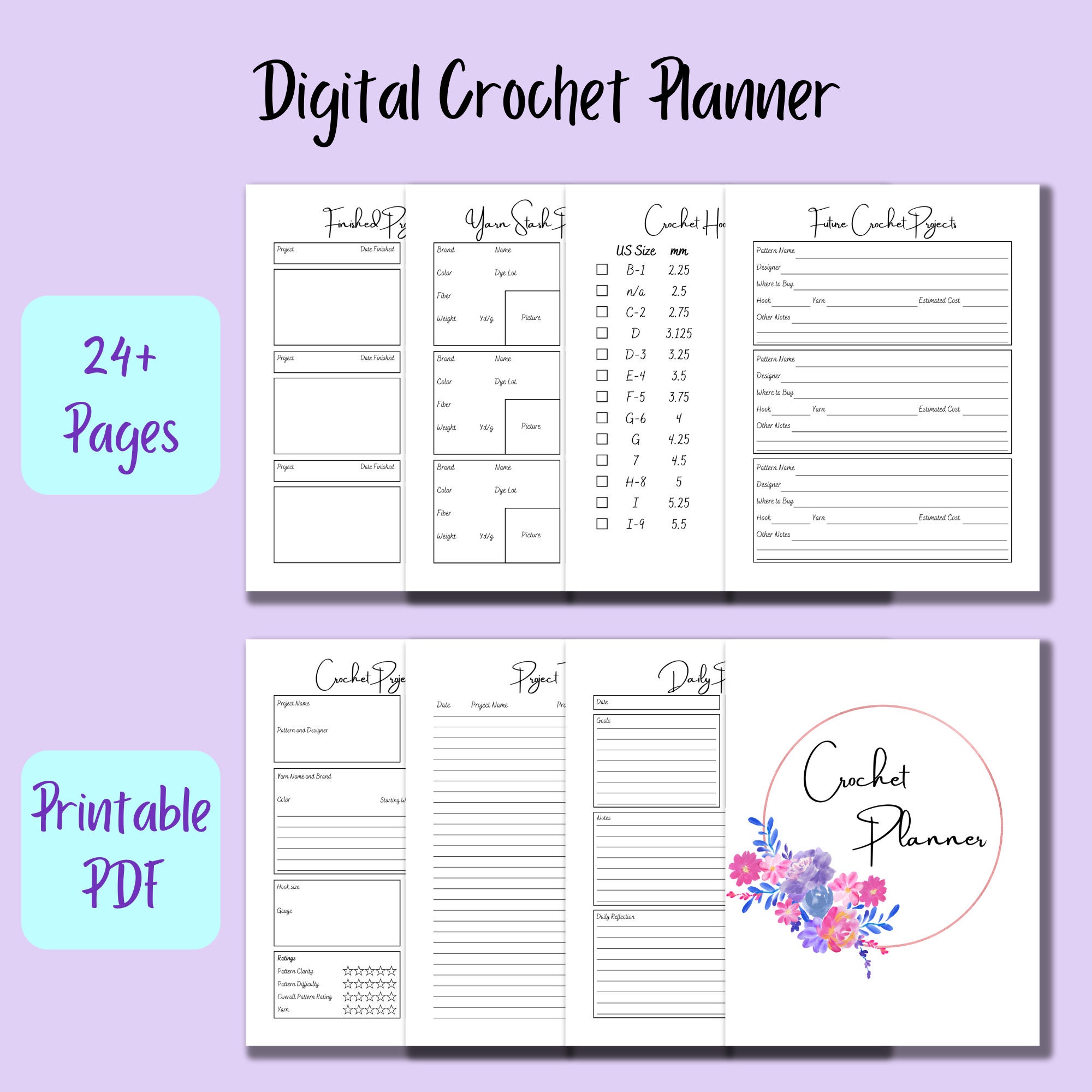 crochet-planner-pdf-crochet-journal-printable-crochet-planner-yarn-craft-planner-digital-crochet-journal-pdf-download-etsy