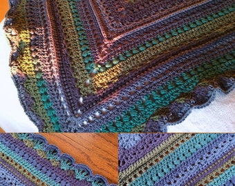Crochet Blanket Pattern / Tutorial: Winterberry Blanket, Square Blanket, Blanket Crochet Pattern - Instant Download