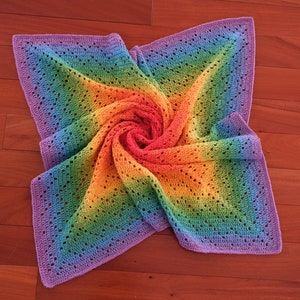Crochet Baby Blanket Pattern / Tutorial: Rainbow Blanket Crochet Pattern, Rainbow Blanket, Baby Boy, Baby Girl Instant Download image 2