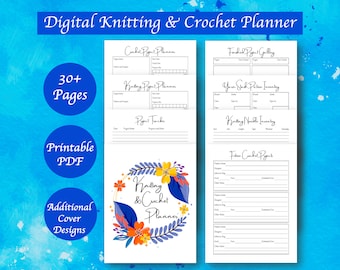 Knitting and Crochet Planner PDF, Knitting Journal, Printable Crochet Planner, Yarn Craft Planner, PDF Download