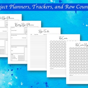 Knitting and Crochet Planner PDF, Knitting Journal, Printable Crochet Planner, Yarn Craft Planner, PDF Download image 4