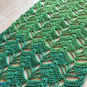 Crochet Pattern: Lace Crochet Shawl, Crochet Shawl Pattern, Lacy Crochet Shawl, Rectangular Shawl, Leaf Shawl, Tree Shawl Instant Download image 2