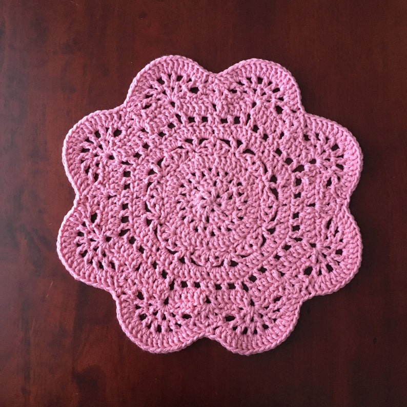 Crochet Placemat Pattern Flower Placemat Pattern Crochet Etsy