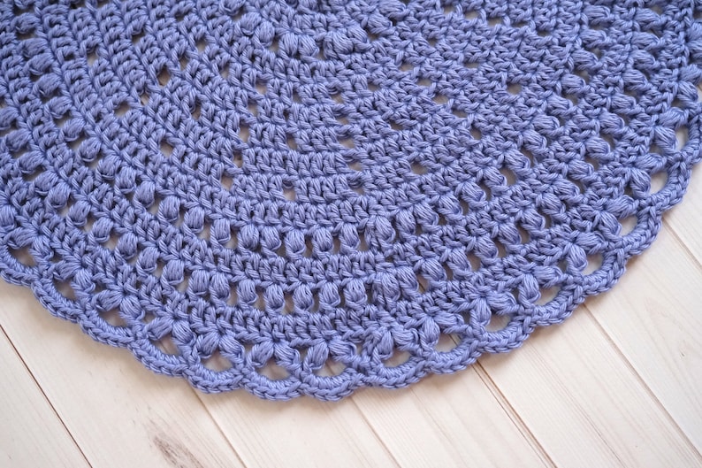 Crochet Placemat Pattern, Puff Stitch Placemat Pattern, Crochet Pattern, Crochet Tutorial, Circle Placemat, Filet Crochet, Instant Download image 7