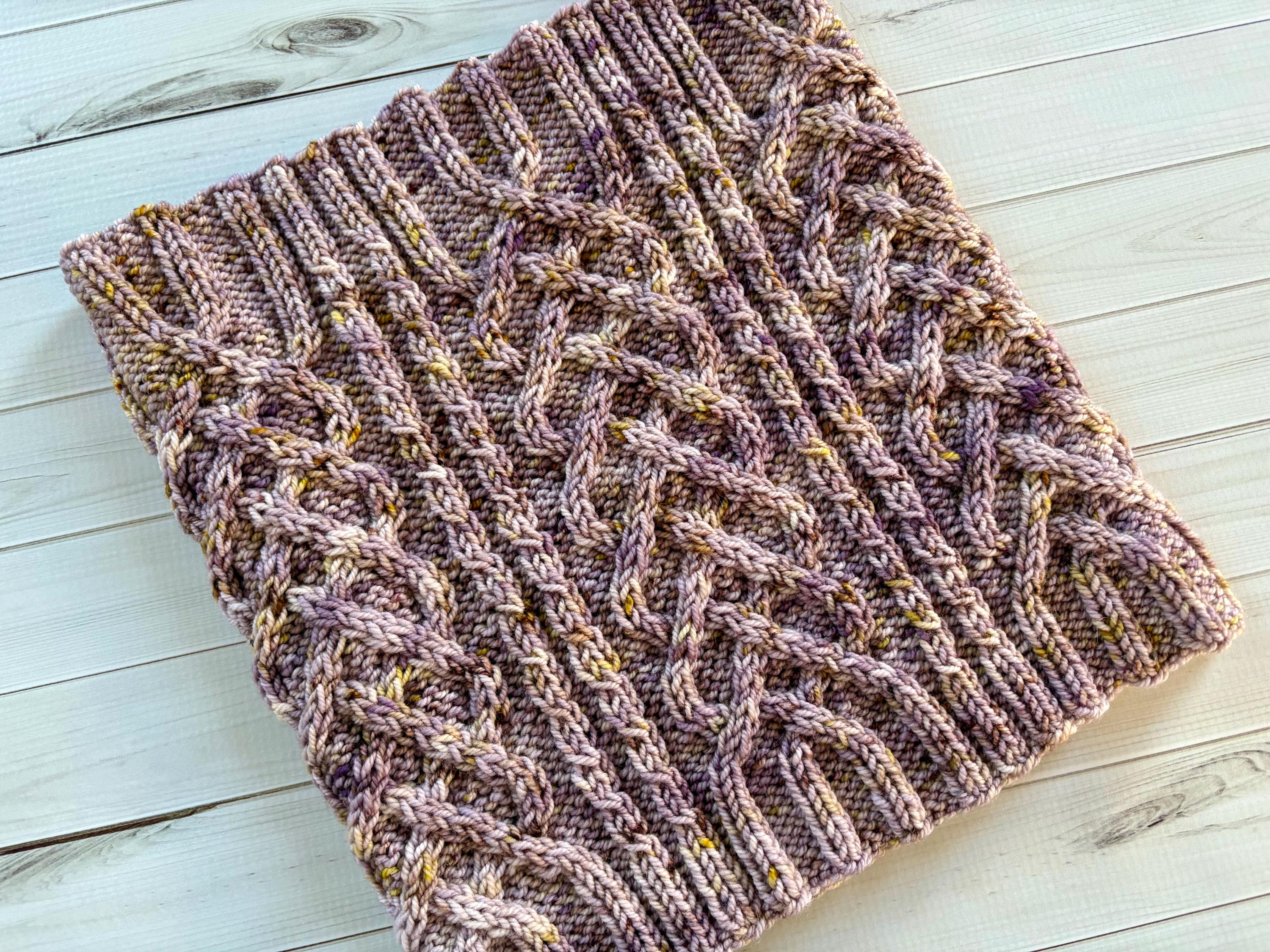 Cable Cowl Knitting Pattern, DK Weight Knit Cowl, Instant Download - Etsy