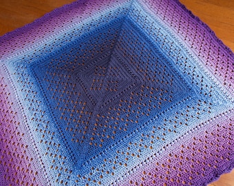 Crochet Baby Blanket Pattern / Tutorial: Trouvaille Blanket Crochet Pattern, Diamond Blanket, Baby Boy, Baby Girl - Instant Download