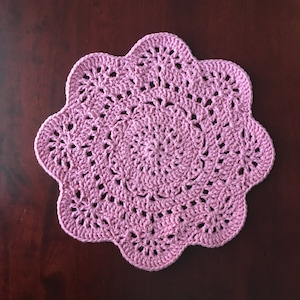 Crochet Placemat Pattern, Flower Placemat Pattern, Crochet Pattern, Crochet Tutorial, Crochet Placemat, Crochet Mandala, Instant Download