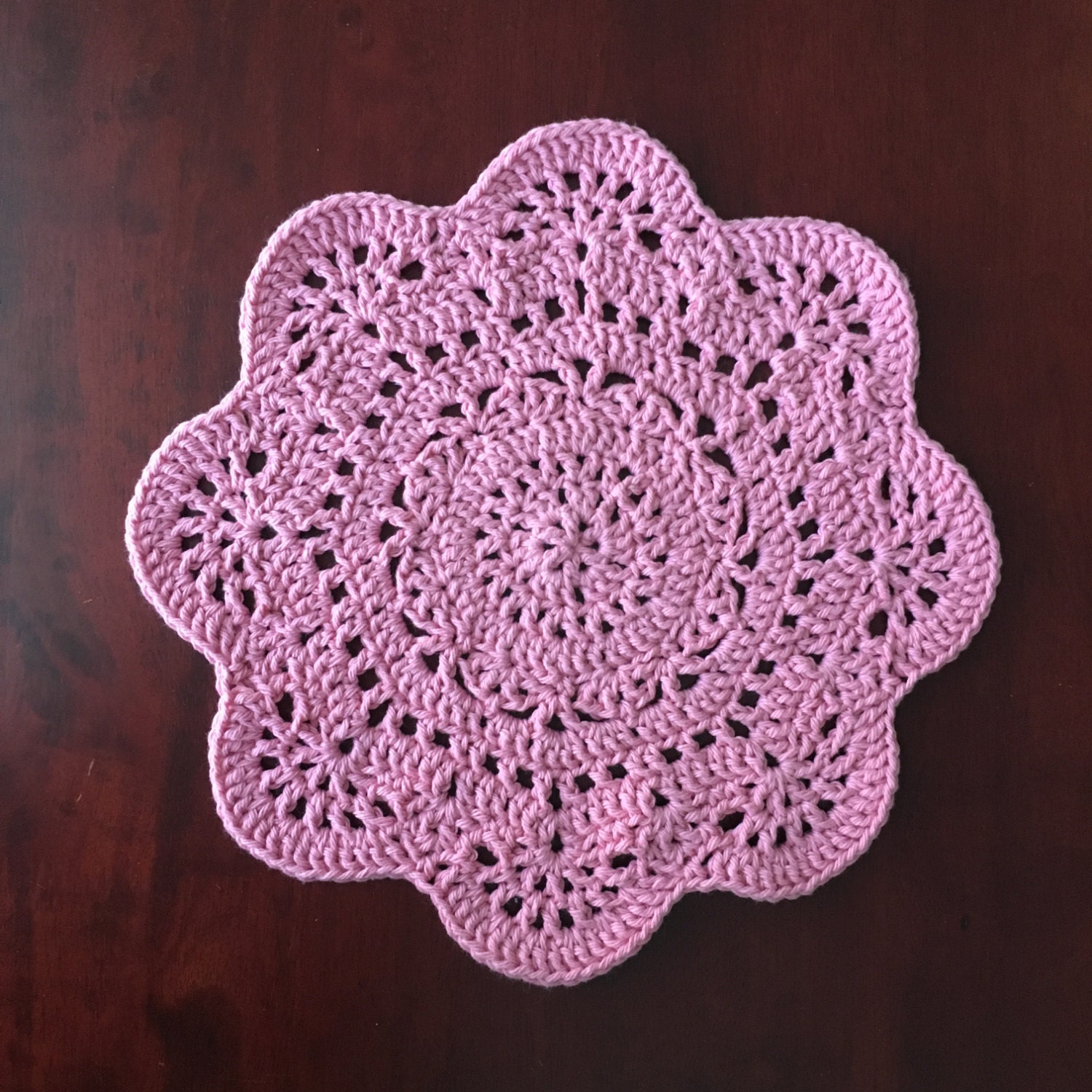 Crochet Placemat Pattern Flower Placemat Pattern Crochet Etsy