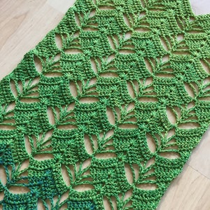 Crochet Pattern: Lace Crochet Shawl, Crochet Shawl Pattern, Lacy Crochet Shawl, Rectangular Shawl, Leaf Shawl, Tree Shawl Instant Download image 4