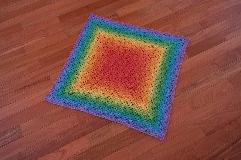 Crochet Baby Blanket Pattern / Tutorial: Rainbow Blanket Crochet Pattern, Rainbow Blanket, Baby Boy, Baby Girl Instant Download image 3