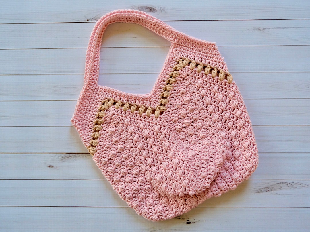 Crochet Tote Bag Pattern Tutorial Puff Stitch Purse Crochet Bag Pattern Crochet Pattern Instant Download Etsy Australia