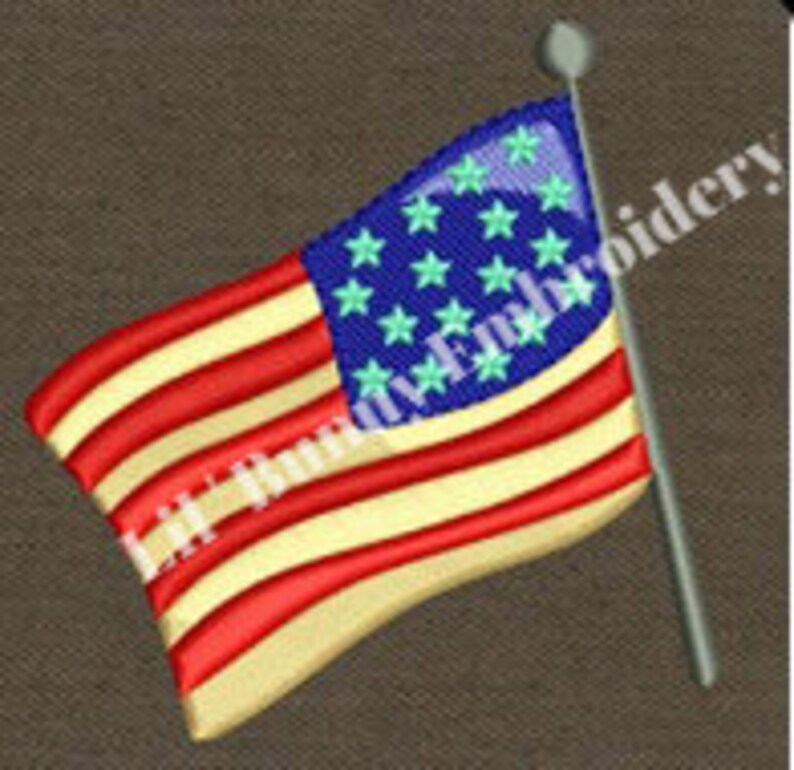 Filled machine embroidery independence day 4th of july usa  etsy