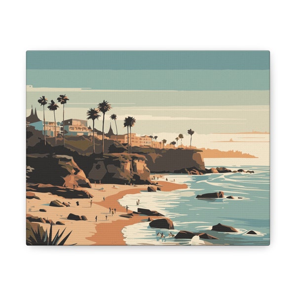 Modern Beach Scape Canvas Gallery Wraps - Vibrant, Detailed, and Captivating Artwork