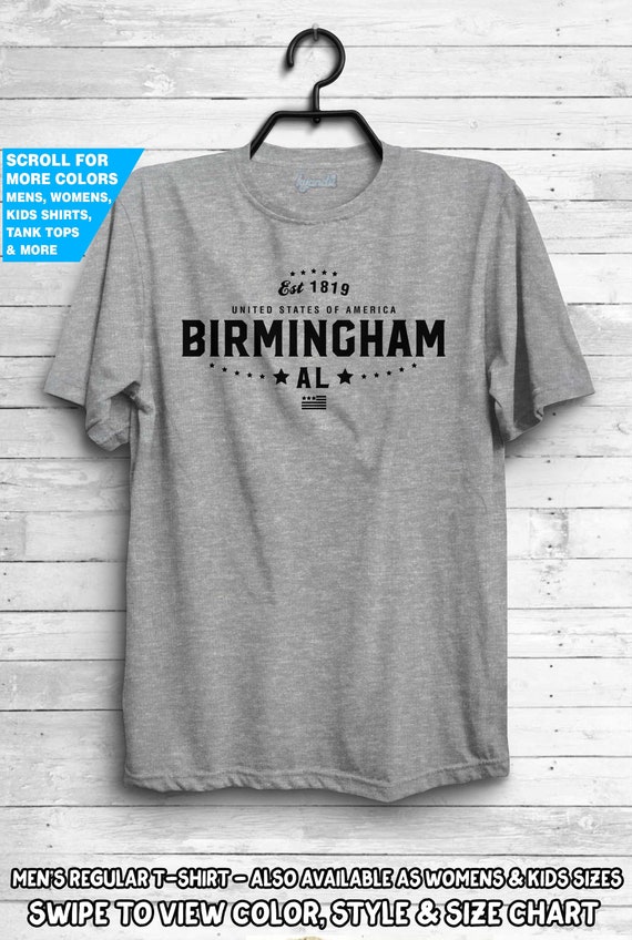 Birmingham Alabama Shirt State Al Pride Home America City Etsy