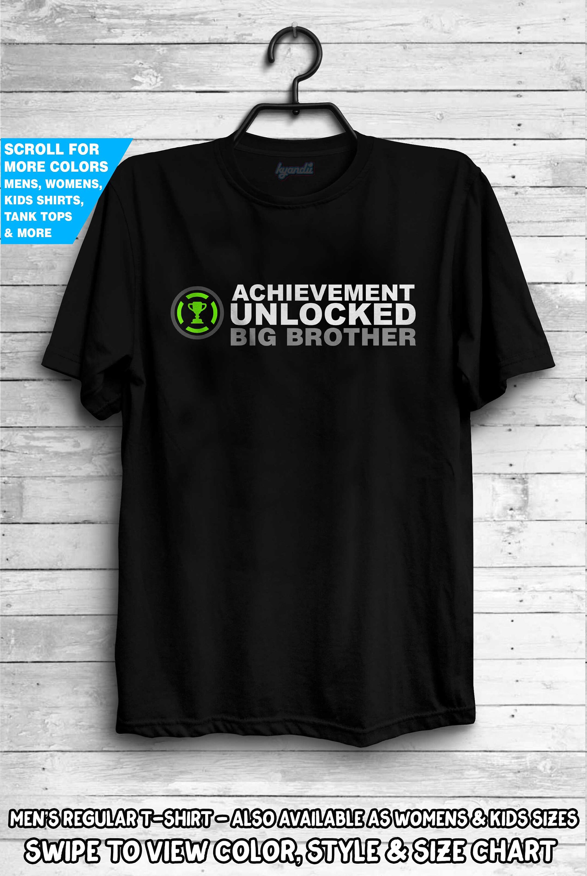 Achievement Unlocked Big Brother Shirt New Baby Surprise Tee Etsy