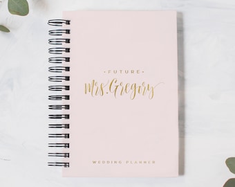 Blush Personalized Wedding Planner, Future Mrs Wedding Planner, Custom Wedding Planner Book, Pink Wedding Planner