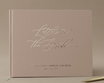 Letters to the Bride Guestbook Custom Letters to the Bride Scrapbook Bridal Shower Memory Book Bridal Shower Guestbook Dear Bride Scrapbook