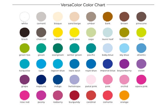 Versacolor Ink Pads Colour Chart