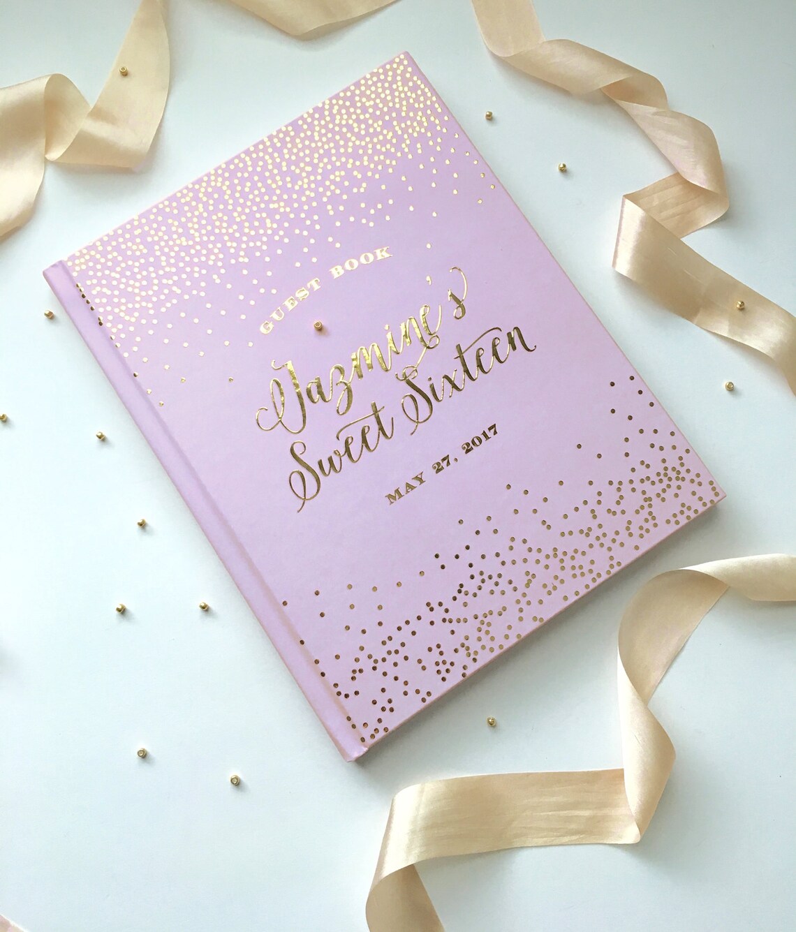 Quinceanera Guest Book Sweet Sixteen Guest Book Purple and Etsy