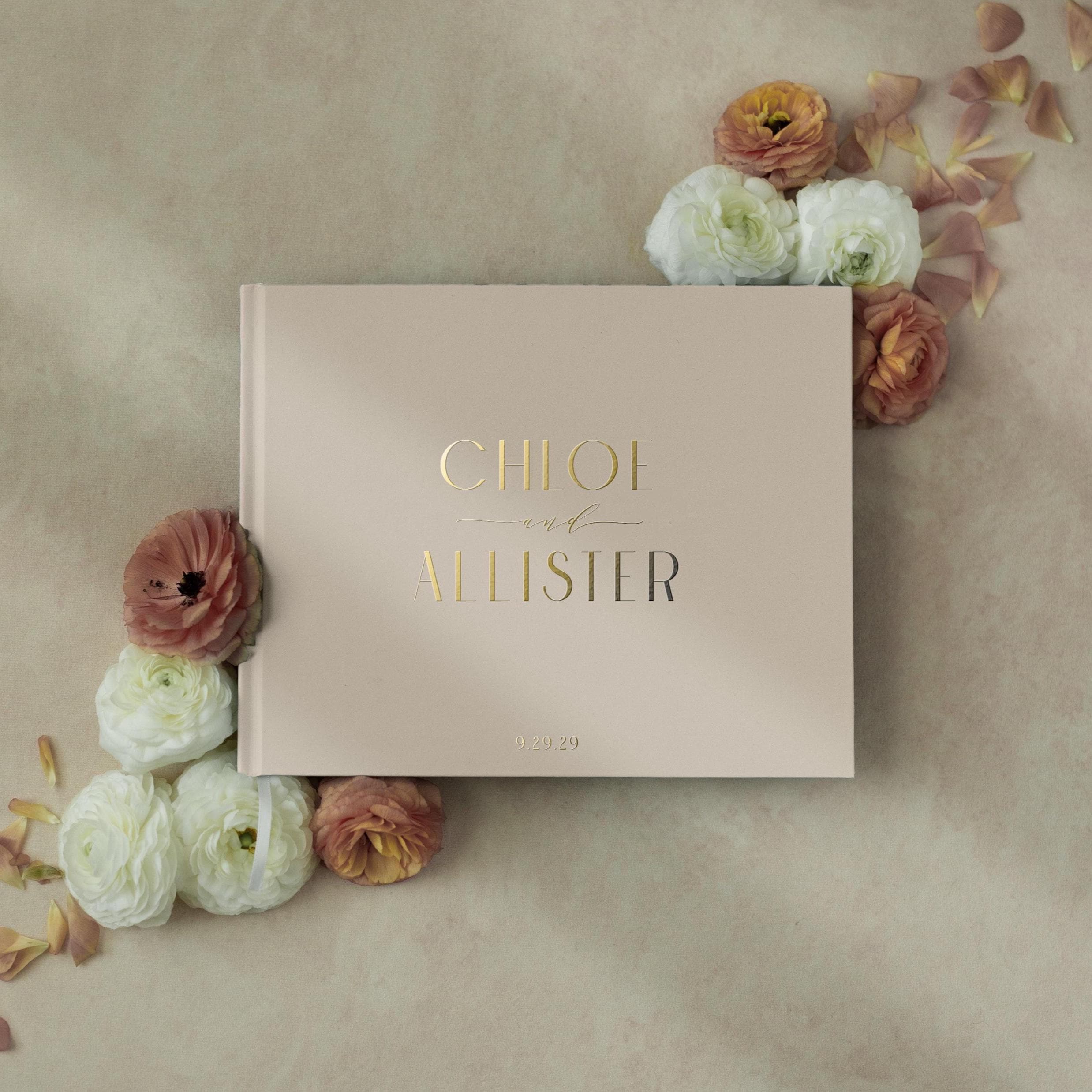 Personalized Guest Book Custom Wedding Reception Guestbook Wedding Signing Book Engagement Party Photo Book Polaroid Guest Book