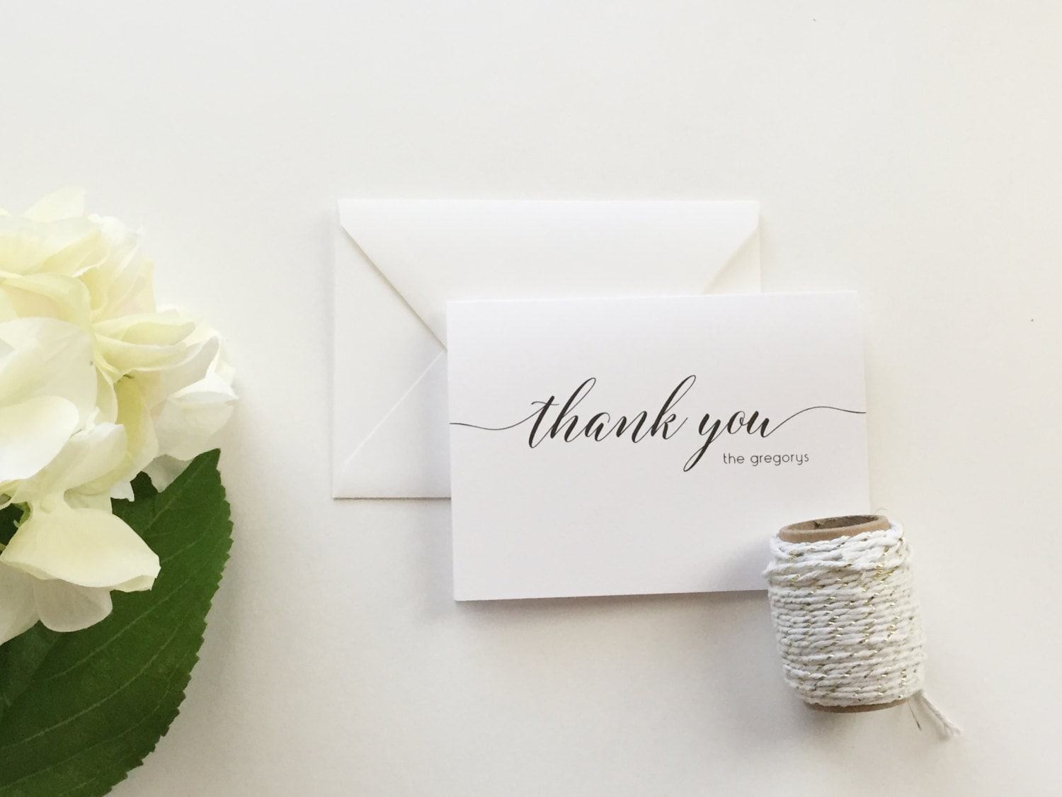 Wedding Thank You Cards set of 10 Personalized Thank You Etsy