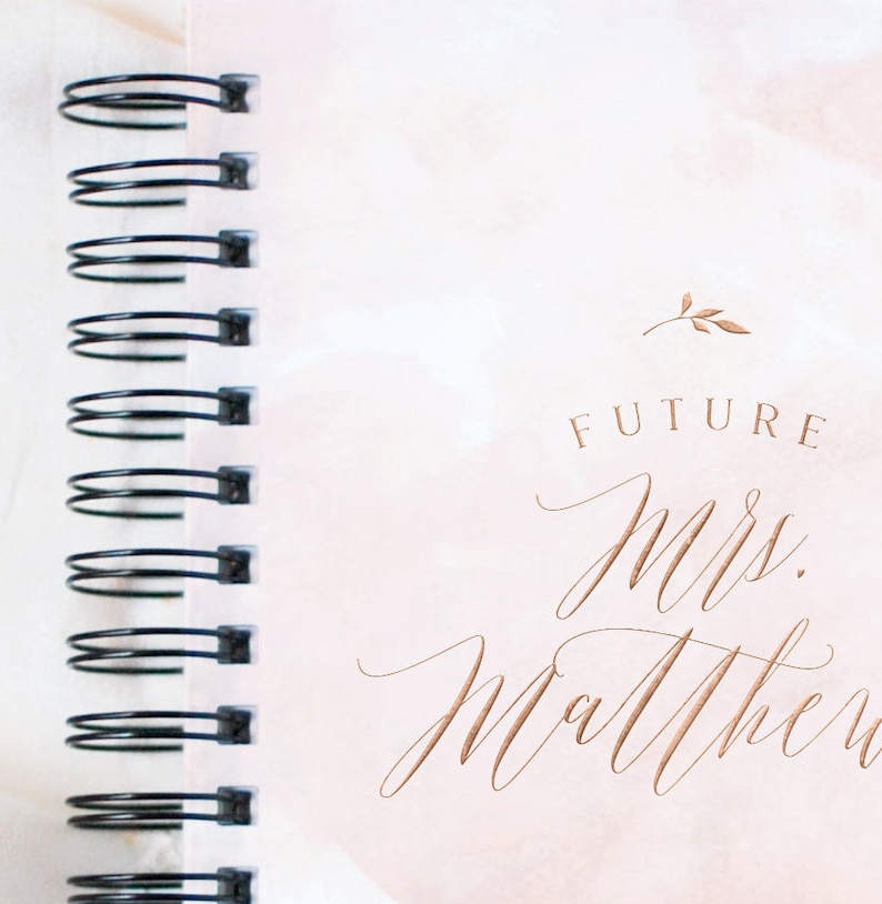 Rose Gold Wedding Planner Blush Watercolor Wedding Planner Etsy