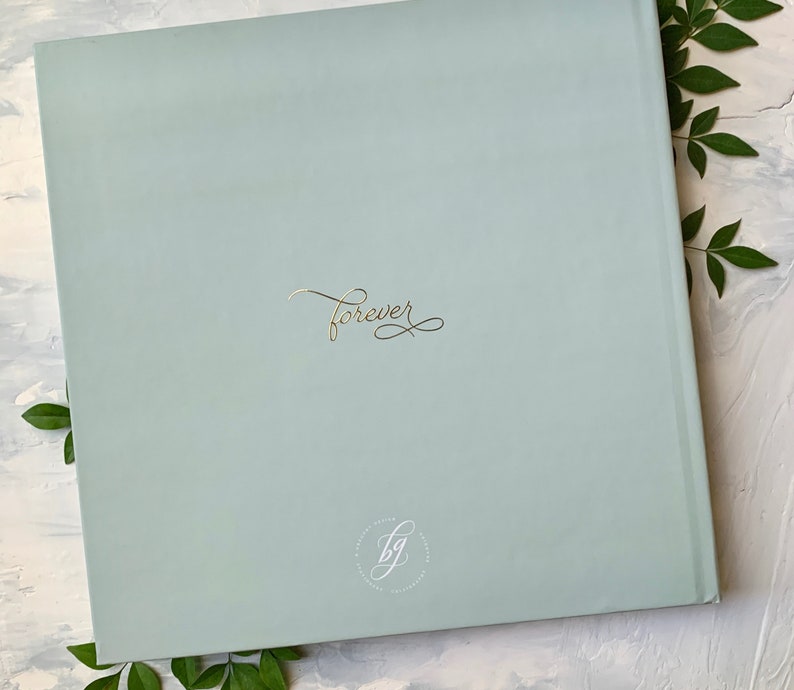 Sage Wedding Guest Book, Sage Green Wedding Guestbook, Sage Custom Guest Book Personalized Guest Book Wedding Guest Book Wedding Photo Book image 8