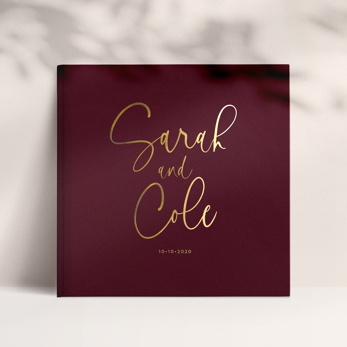 Burgundy Wedding Guest Book Personalized Guest Book Sign in image 1